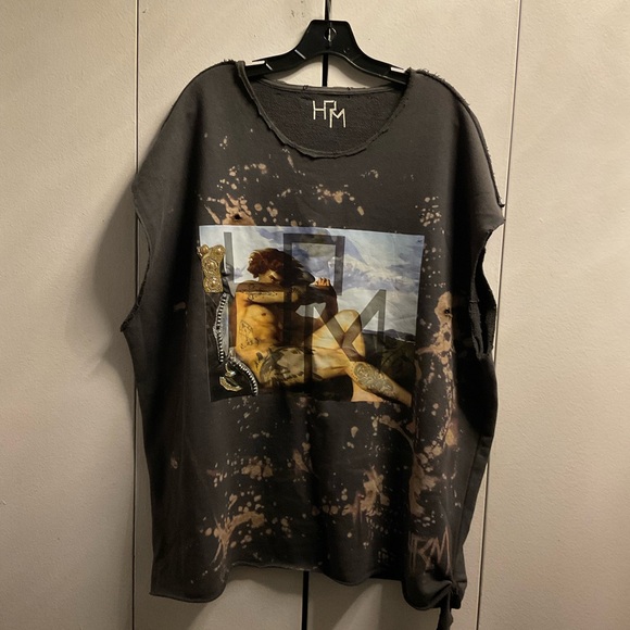 Art Decor Sleeves Oversized Shirt